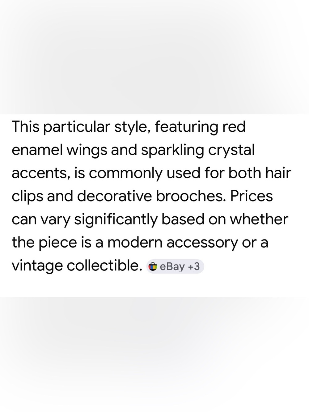 #1959: Butterfly Gem Tassel Hair Clip in Deep Magenta Sparkling Crystal Accents - Picture 4 of 12